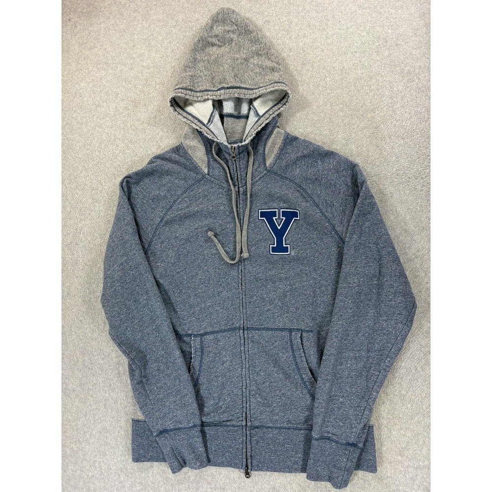 Yale Bulldogs Stitched‎ Full Zip Campus Hoodie Jacket (Men's XL) Blue
